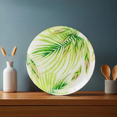 Тарелка 26см обеденная CRAZYFOLIA WHITE (ударопр.стекло) (6/24)