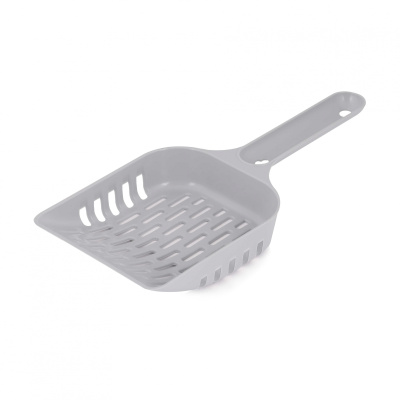 Совок для уборки кошачьего туалета (серый) пласт.(уп.20)