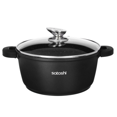 Кастрюля с кр.5,8л d=26*12см "Лион" АП мрамор SATOSHI (1/6)