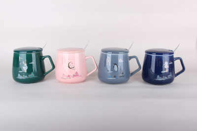 Кружка 420мл для заваривания МИКС керамика (4диз) (60)