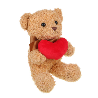 Игрушка мягкая в виде животных "Мишка с сердцем", полиэстер, 30см (1/4/84)