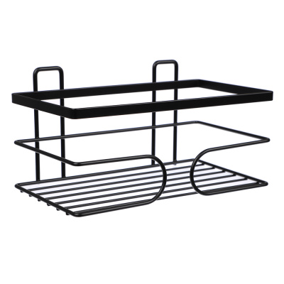 Полка настенная, прямоугольная, металл, 24x14x10 см, черный VETTA(1/12) 