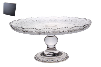 Блюдо сервировочное на ножке 30х13х14см (стекло) (1/6)