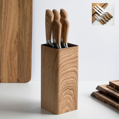 Набор ножей кухонных 6пр, подставка с полипр. раздел.SATOSHI Роше (1/6)