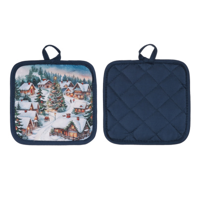 Прихватка, 17х17см, 100% полиэстер, домики PROVANCE Нордик (6/42)