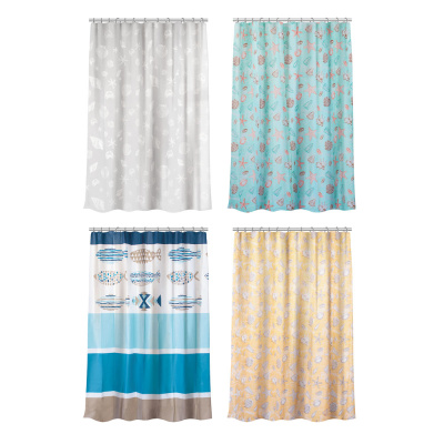 Шторка для ванной, ПЕВА, 180x180см, 12 колец, "Океан", 4 диз (1/24)