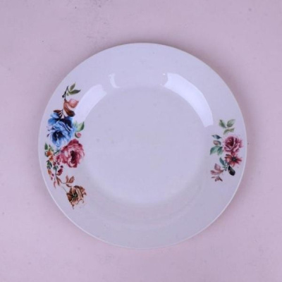 Тарелка 23см Зимние розы обеденная,фарф (12/48)