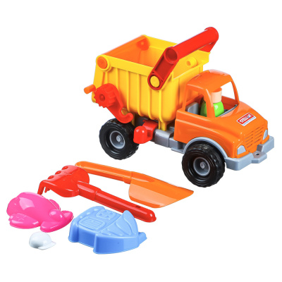 Грузовик самосвал с песочным набором, пластик, 26 х14х20 мм (1/9)