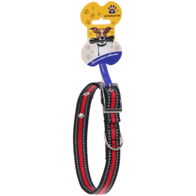 Ошейник д/собак "Дружок-Алый красный" 2*48см Ultramarine (1/12)