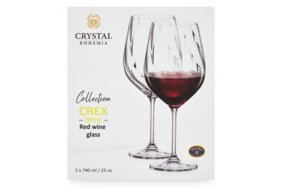 Набор бокалов 2пр 740мл "CREX OPTIC" для красного вина (1/12)