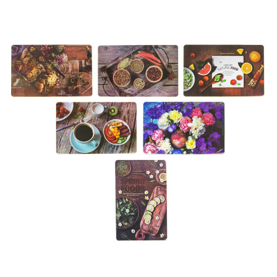 Салфетка пластик 43*28см (6диз) (12/12/360)