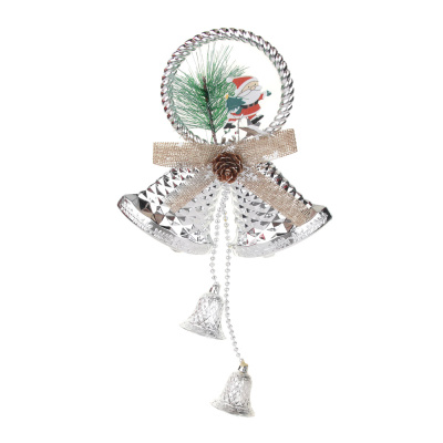 Украшение декор. в виде колокольчиков, пластик, 15х26см, цвет серебряный СНОУ БУМ (1/6)