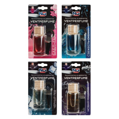 Ароматизатор на дефлектор Ventperfume, бабл гам, свежесть океана, новая маш,черный лед NEW G (8/32)