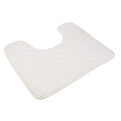 Коврик д/туалета, вельвет, губка 0,8 см, полиэстер, 50х40 см, плитка, молочный VETTA (5/50)