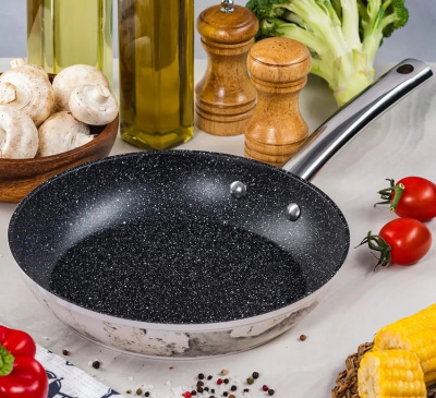 Сковорода 20см Antique grey, мрамор.А/П,ручка нжс (алюм.) (8)