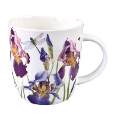 Кружка 360 мл "Ирисы" фарф.(12/48)