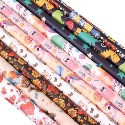 Бумага упаковочная, 70х100см, 70 гр, 10 диз, арт 1 (20/20)