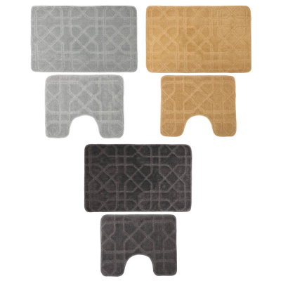 Набор ковриков д/ванной и туалета 50*80см, 50*40см VETTA "Полосатые" (4цв) (1/30)