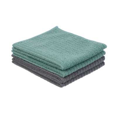 Набор салфеток  4шт 25*35см универс. микрофибра "Полоски" (4цв) (6/6/72)