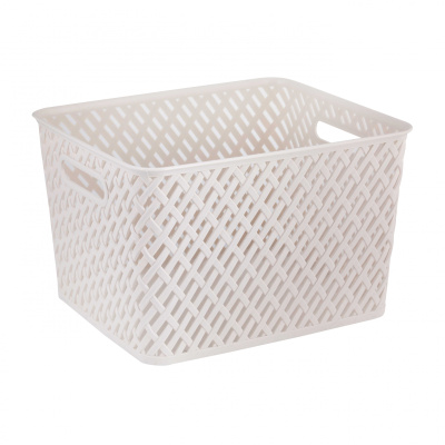 Корзина "Плетенка" 350*290*225мм (бежевый) пласт (8)