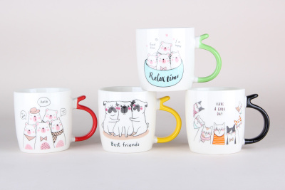 Кружка 330 мл микс (фарф.) (12/72)