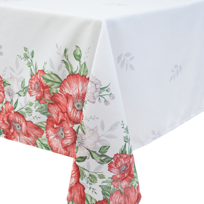 Скатерть текстильная 140х180см с водоотт. пропиткой, 100% полиэстер PROVANCE Маковое поле (1/1)