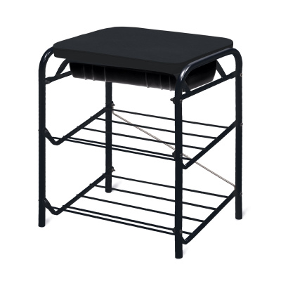 Банкетка с мягким сиденьем и ящиком (БП1-1/Ч черный/матовый черный)(440х330х516) (1/1)