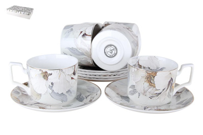 Набор чайный 6/12 ф.круг.230мл п/уп Light flower (фарф.) (1/6)