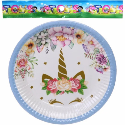 Тарелка бумажная 18 см в наборе 10 шт "Цветочный рай" (1/1)