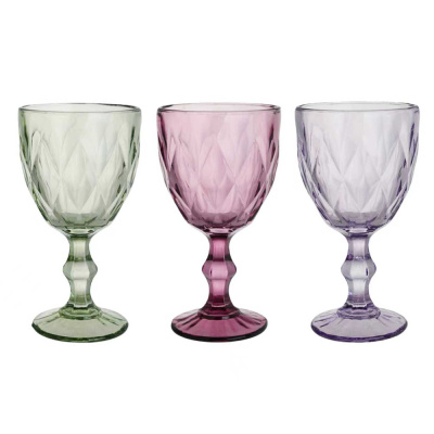 Набор бокалов для вина 3шт, 320мл, стекло MILLIMI Ромб (1/16)