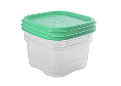 Набор контейнеров "ФОКУС" 0,4л 3шт (пласт.) (1/24)