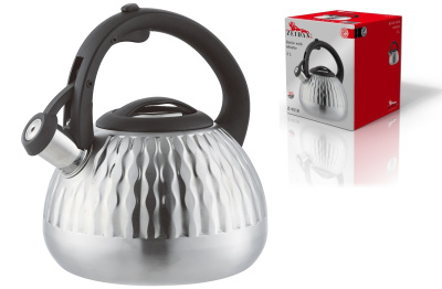 Чайник 3,0л со свистком,индукц.дно,курк.мех.,фикс.бакелит.ручка, п/у (нжс) (1/12)