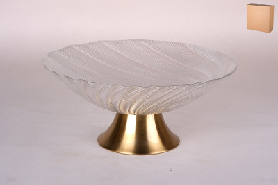 Ваза сервировочная на ножке 25х11см (стекло) (1/12)