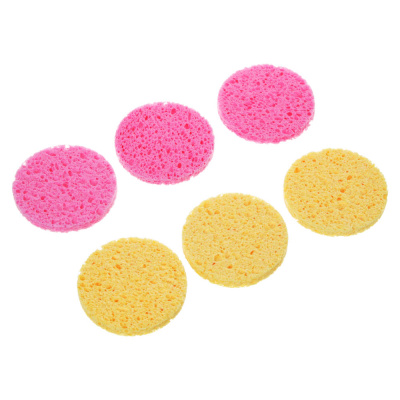 Набор спонжей для умывания 3шт, целлюлоза, d7x0,8см(12/468)