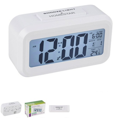 Часы электронные HOMESTAR HS-0110 белые (1/10) Часы электронные HOMESTAR HS-0110 белые (1/10)