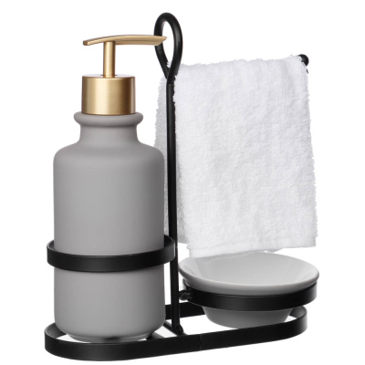 Диспенсер д/моющего средства с салфеткой и металлич. стойкой VETTA (1/12)