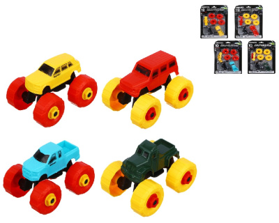 Машинка-конструктор, 10 дет., PP, 23х24х8,5см,пласт.(1/144)