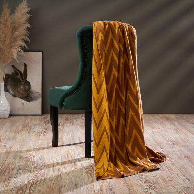 Плед 130х170см, 100% акрил, горчица BY COLLECTION (1/16)