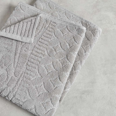 Полотенце махровое, 100% хлопок, 70х130см, 465гр/м, серый PROVANCE Фрэя (4/48)