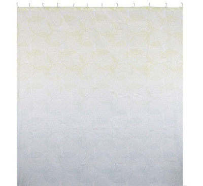 Занавеска для ванной комнаты "Листья", полиэстер(штора), 180*160 см(1/24)