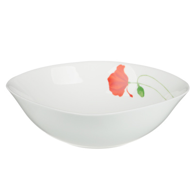 Салатник 770мл 19х6см опаловое стекло квадр. фор. MILLIMI Маки (6/48)