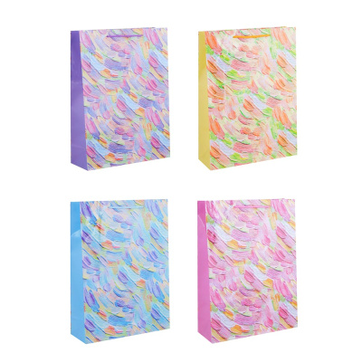 Пакет подарочный, бумажный, 30x41x11 см, 4цв, акварель LADECOR (1/12)