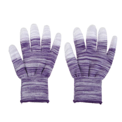 Перчатки садовые полиуретановый облив пальцев р.7, 19см, полиэстер, 17г INBLOOM (1/12)