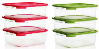 Набор контейнеров 3шт "Каскад 2" (квадр) 1,0л пласт.(28)