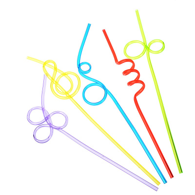 Трубочки д/напитков  5шт "Крейзи" 25см фигурные, цветные (1/24/240)