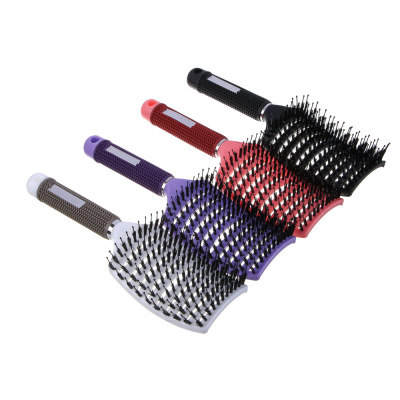 Расческа массажная, ABS+щетина 24x7см, 4 цв ЮНИLOOK (12/120) Расческа массажная, ABS+щетина 24x7см, 4 цв ЮНИLOOK (12/120)