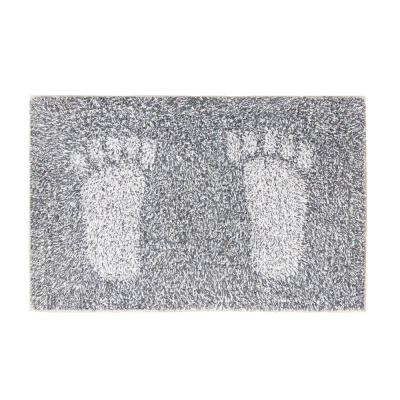 Коврик д/ванной FOOTPRINT 40x60 см, хлопок, графитовый (Индия) VETTA (6/36)