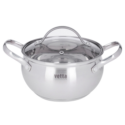Кастрюля 2,0л "Женева" 16*9,5см ст/кр (индукция) VETTA (1/6)