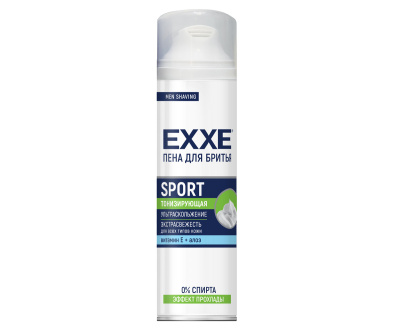 EXXE Пена для бритья SPORT SPORT (тонизирующая) 200мл (1/6)