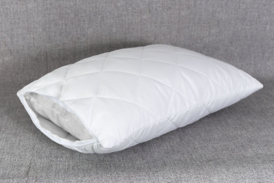 Подушка со съемным стеганым чехлом на молнии 50х70 стандарт Белый (1/8)